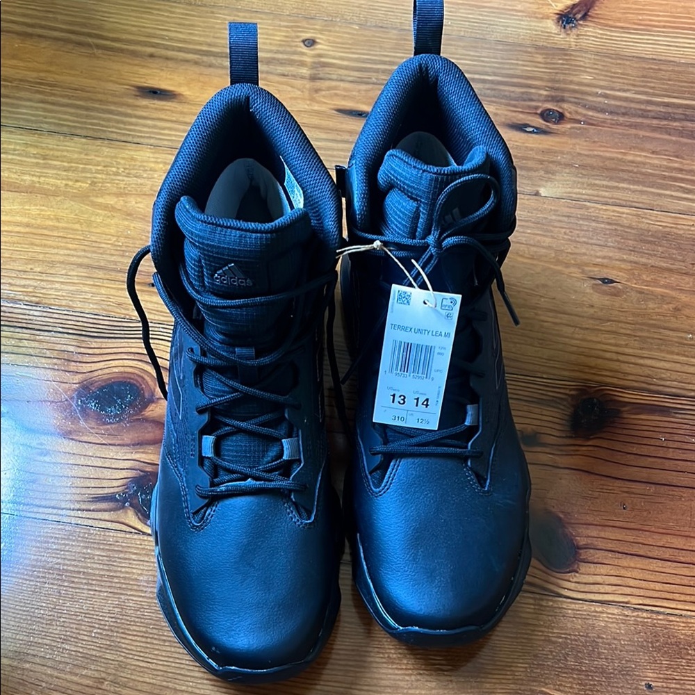 Adidas Black Ankle Boots Sturdy Leather Construction